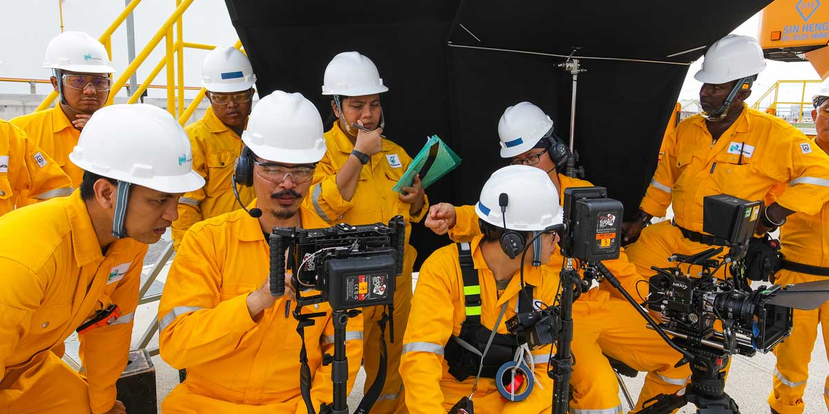 Work Safety Video Production Crew in Action