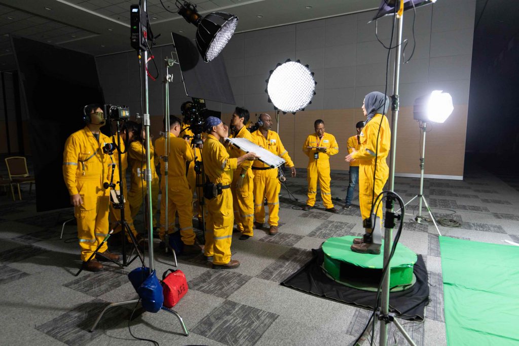 Behind the scene of the work safety video prouction